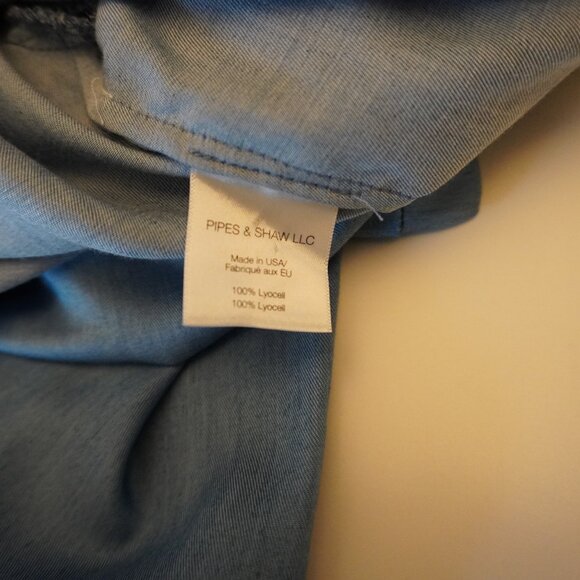 Veronica Beard Sierra Dress Blue Chambray Shirt Dress Snaps Size 8 - Picture 8 of 8